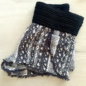 Bohemian tribal print shorts